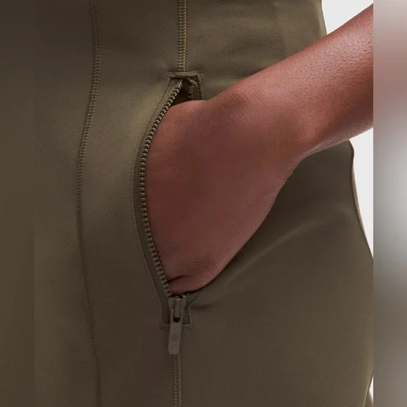 Lululemon Define High-Rise Wide-Leg PantS Luon Olive Green Brown Size XS - Picture 13 of 14